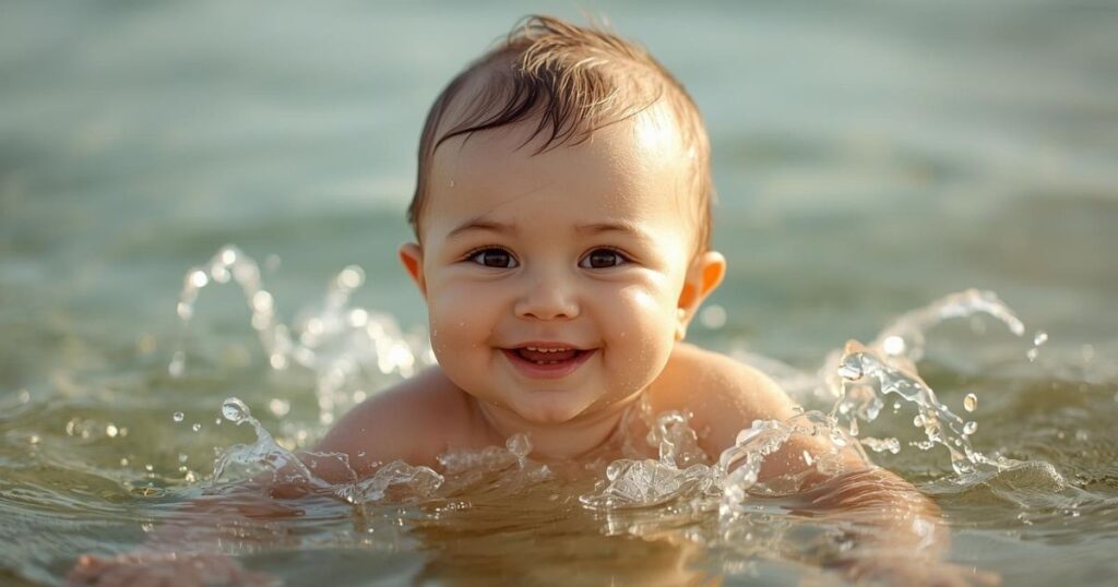 cute-baby-swimming-captions